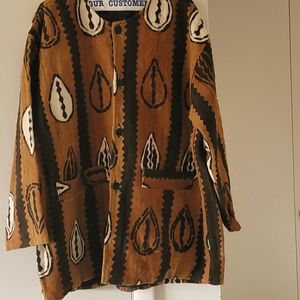 Women's African mudcloth jacket. Size extra-large.